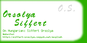 orsolya siffert business card